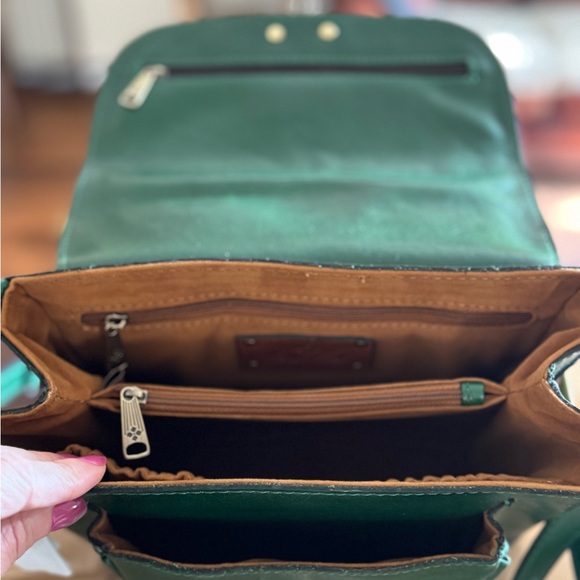 Patricia Nash Forest Green Embossed Leather Bag - Picture 5 of 16